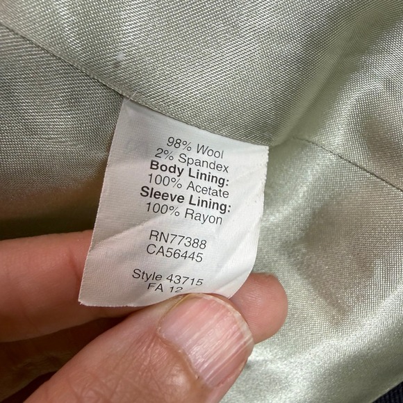 J. Crew Schoolboy Navy Wool Blazer Gold Button School Career Academia Women 8T - Picture 10 of 14